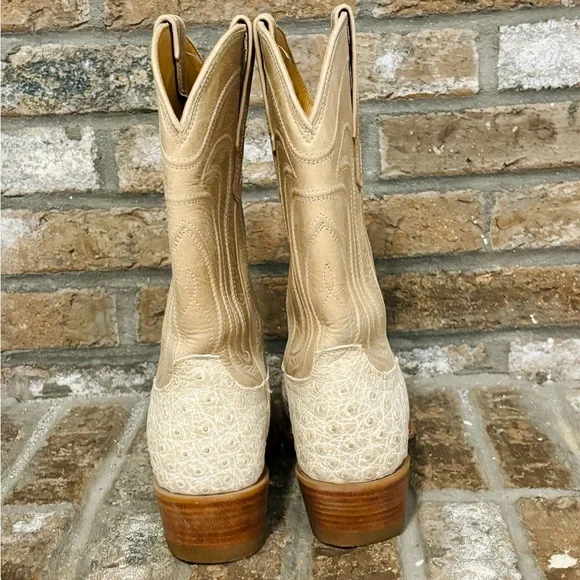 Tecovas Jesse Pearl Ostrich Boots - Picture 3 of 5